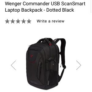SwissGear Wenger Commander USB ScanSmart Laptop Backpack - Dotted Black